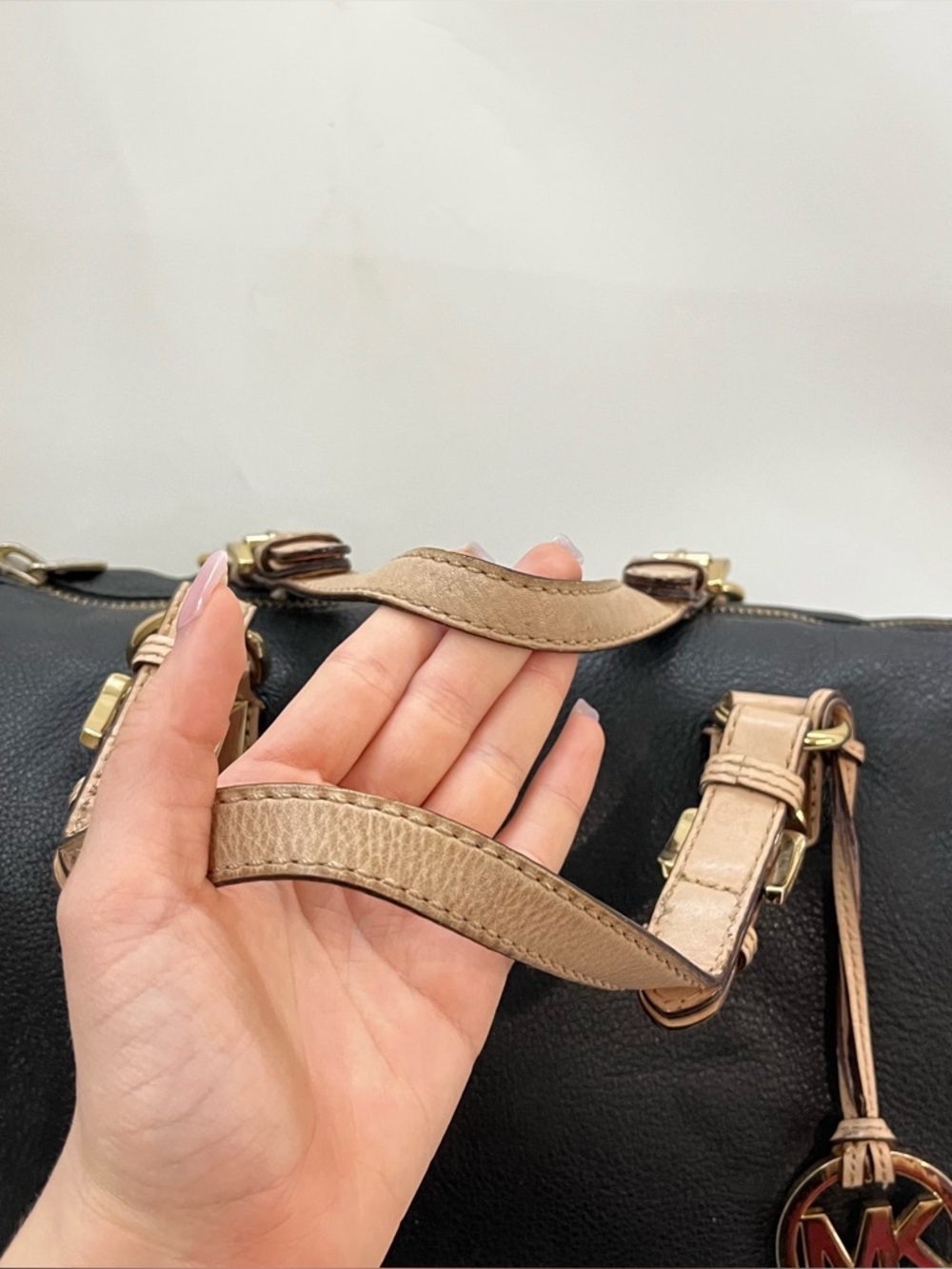 MICHAEL KORS Black Y2K Leather Boston Speedy Jet Set Handbag Tote - Picture 11 of 12